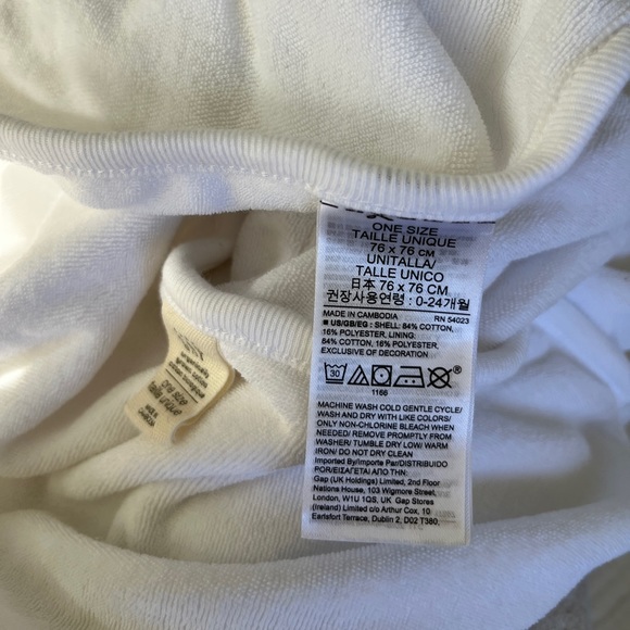 Baby Gap Organic Cotton Hooded Towel and matching wash cloth - new, never used - Picture 7 of 7